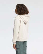 Kids | Kids' Nora Classic French Terry Hoodie in white by Psycho Bunny, featuring a cozy fit, minimalist design, and embroidered logo for a timeless, stylish look.