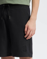 Teen | Kids' Black French terry sweatshorts with a soft feel, elastic waistband, and side pockets for comfort.
