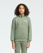 Kids | Kids' Desert 1/4 Mock Zip by Psycho Bunny, featuring a sleek design with an embroidered logo for a modern, stylish look.