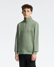 Teen | Kids' Desert 1/4 Mock Zip by Psycho Bunny, featuring a sleek design with an embroidered logo for a modern, stylish look.