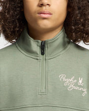 Kids | Kids' Desert 1/4 Mock Zip by Psycho Bunny, featuring a sleek design with an embroidered logo for a modern, stylish look.