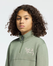 Kids | Kids' Desert 1/4 Mock Zip by Psycho Bunny, featuring a sleek design with an embroidered logo for a modern, stylish look.