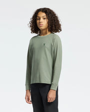 Kids | Kids' Taylor Piqué Long Sleeve Tee by Psycho Bunny, featuring a refined piqué fabric and embroidered logo for a sleek, stylish look.