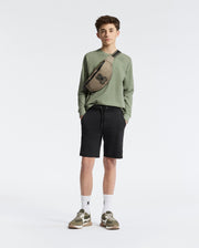 Teen | Kids' Taylor Piqué Long Sleeve Tee by Psycho Bunny, featuring a refined piqué fabric and embroidered logo for a sleek, stylish look.