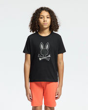 Kids | Kids' New Castle Embroidered Graphic Tee by Psycho Bunny, featuring a bold embroidered logo on soft cotton for a stylish and comfortable fit.