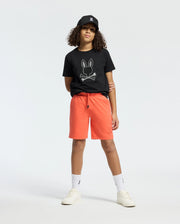 Kids | Kids' New Castle Embroidered Graphic Tee by Psycho Bunny, featuring a bold embroidered logo on soft cotton for a stylish and comfortable fit.