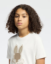 Kids | Kids' New Castle Embroidered Graphic Tee by Psycho Bunny, featuring a bold embroidered logo on soft cotton for a stylish and comfortable fit.