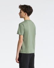 Teen | Kids' New Castle Embroidered Graphic Tee in green by Psycho Bunny, featuring a bold embroidered logo for a stylish, standout look.
