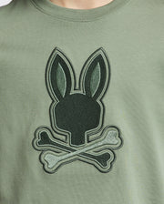 Teen | Kids' New Castle Embroidered Graphic Tee in green by Psycho Bunny, featuring a bold embroidered logo for a stylish, standout look.