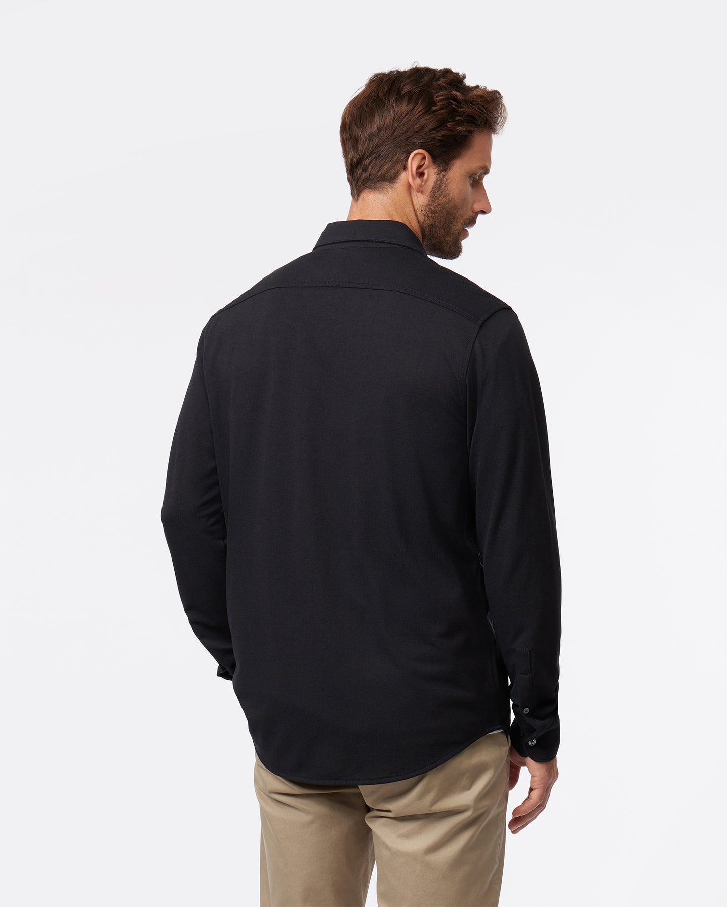 MENS ASTOR LONG SLEEVE COTTON PIQUE OXFORD SHIRT - B6C821U1PC