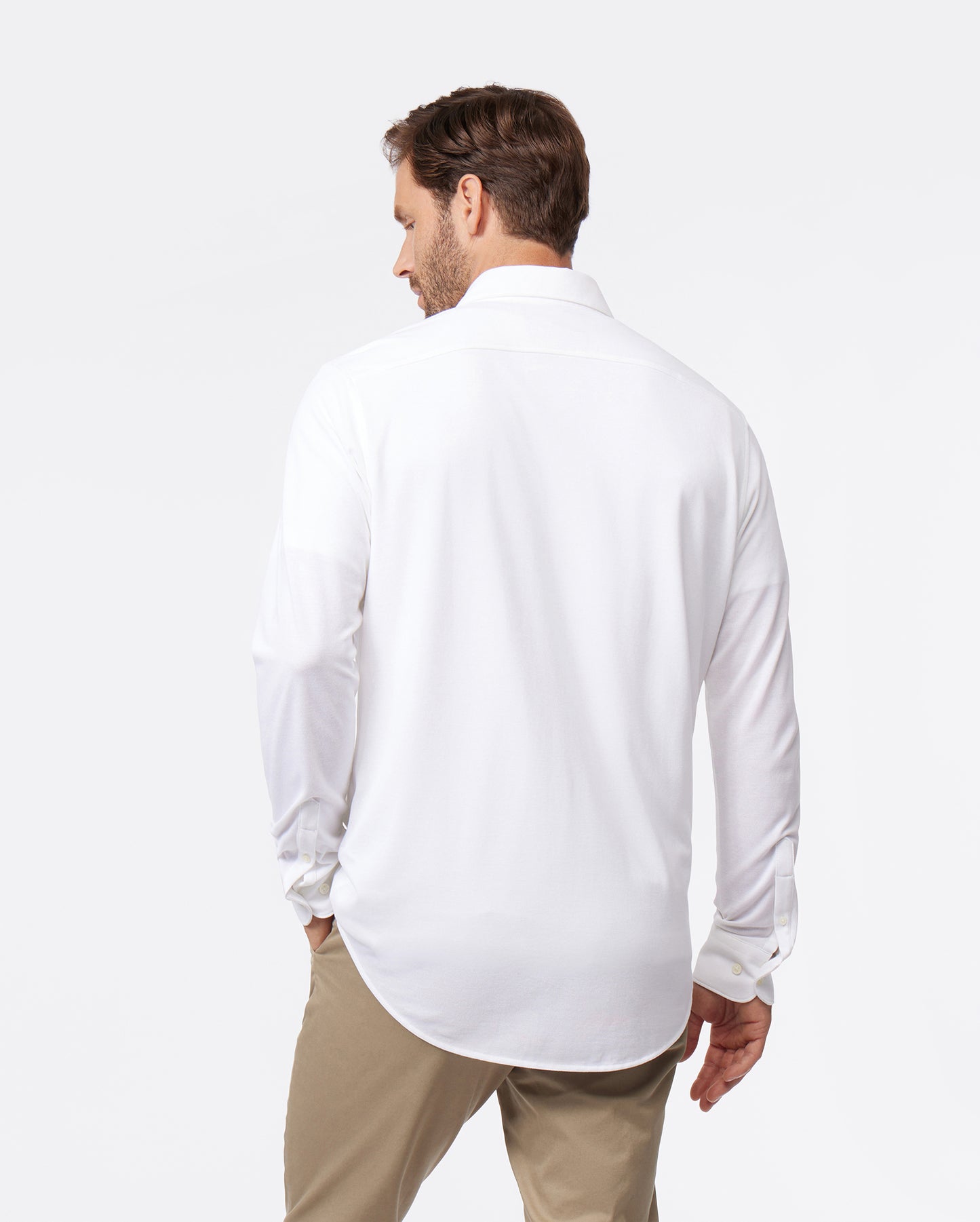 MENS ASTOR LONG SLEEVE COTTON PIQUE OXFORD SHIRT - B6C821U1PC