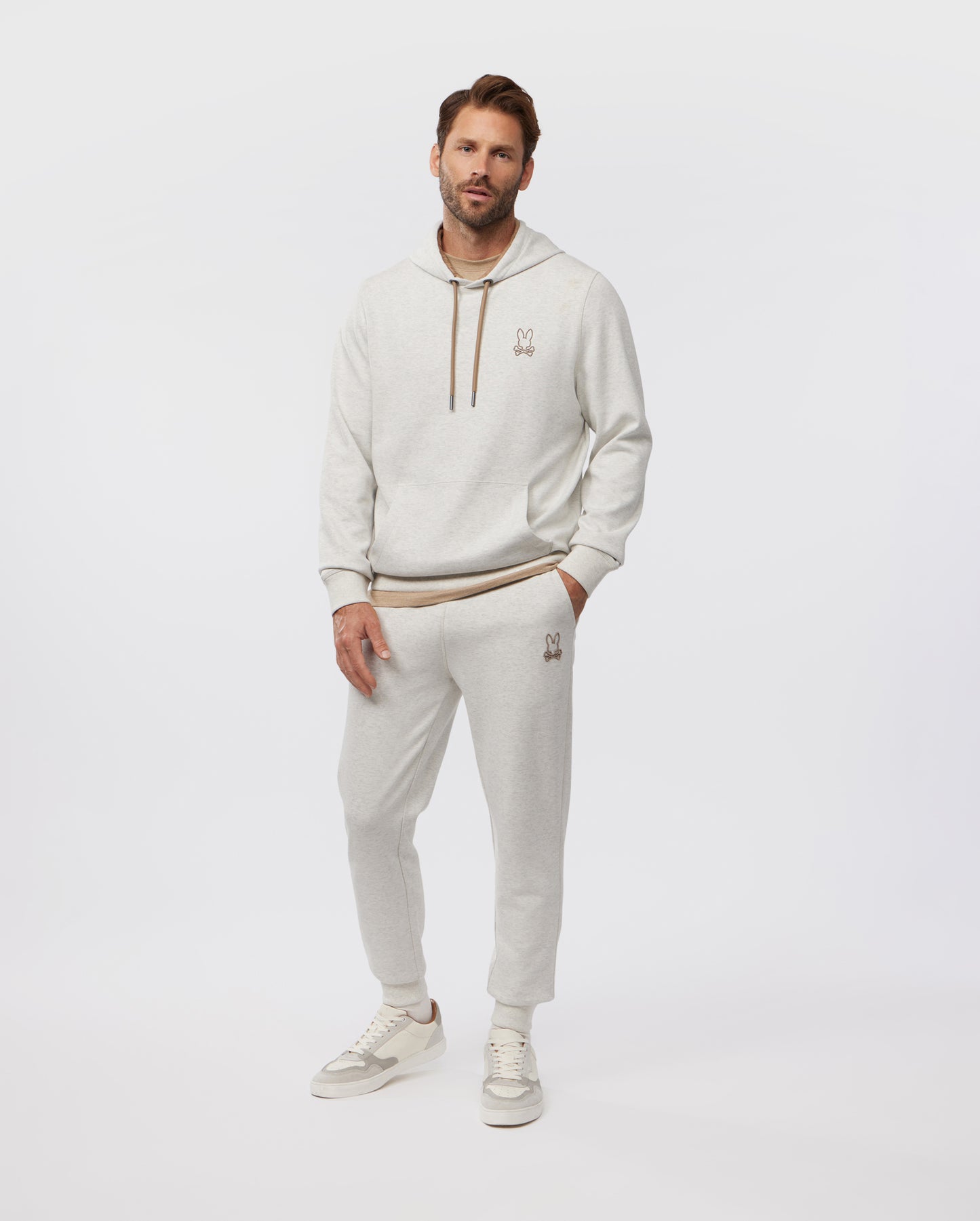 MENS OUTLINE PULLOVER HOODIE - B6H505Z1CN