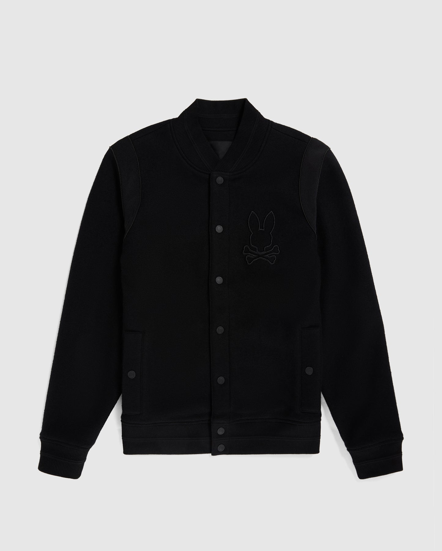 MENS OUTLINE KNIT BOMBER JACKET - B6J457Z1OW