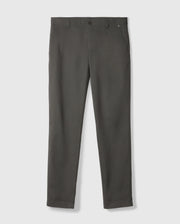 The Psycho Bunny MENS GILMAN CHINO PANT in dark green, style B6P393Z1WB, showcases a straight-fit with button and zip closure, belt loops, and side pockets for a classic and versatile design that easily transitions from workday to weekend.