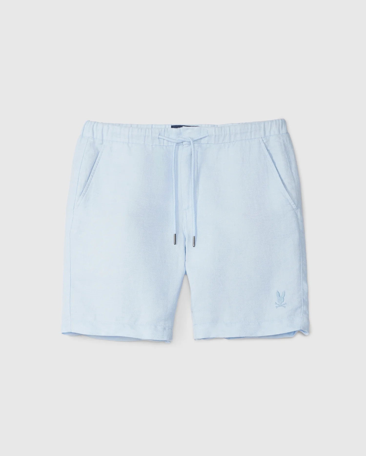 Blue linen shorts sale