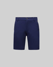Psycho Bunny MENS SHIRO KNIT HONEYCOMB SHORT (B6R585F200) in navy blue, featuring belt loops, button closure, and side pockets in honeycomb-patterned piqué, shown against a plain light gray background.