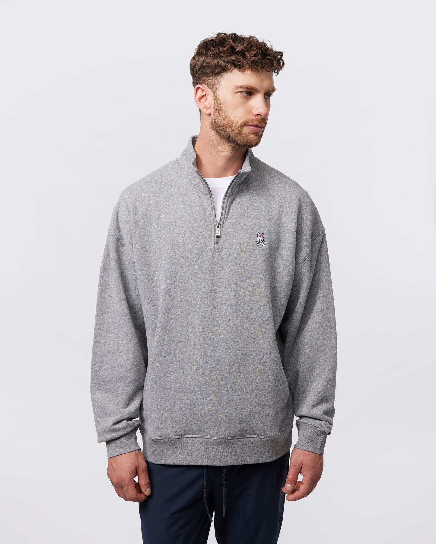 MENS YORKVILLE RELAXED FIT FLEECE HALF ZIP POPOVER - B6S454Z1FT