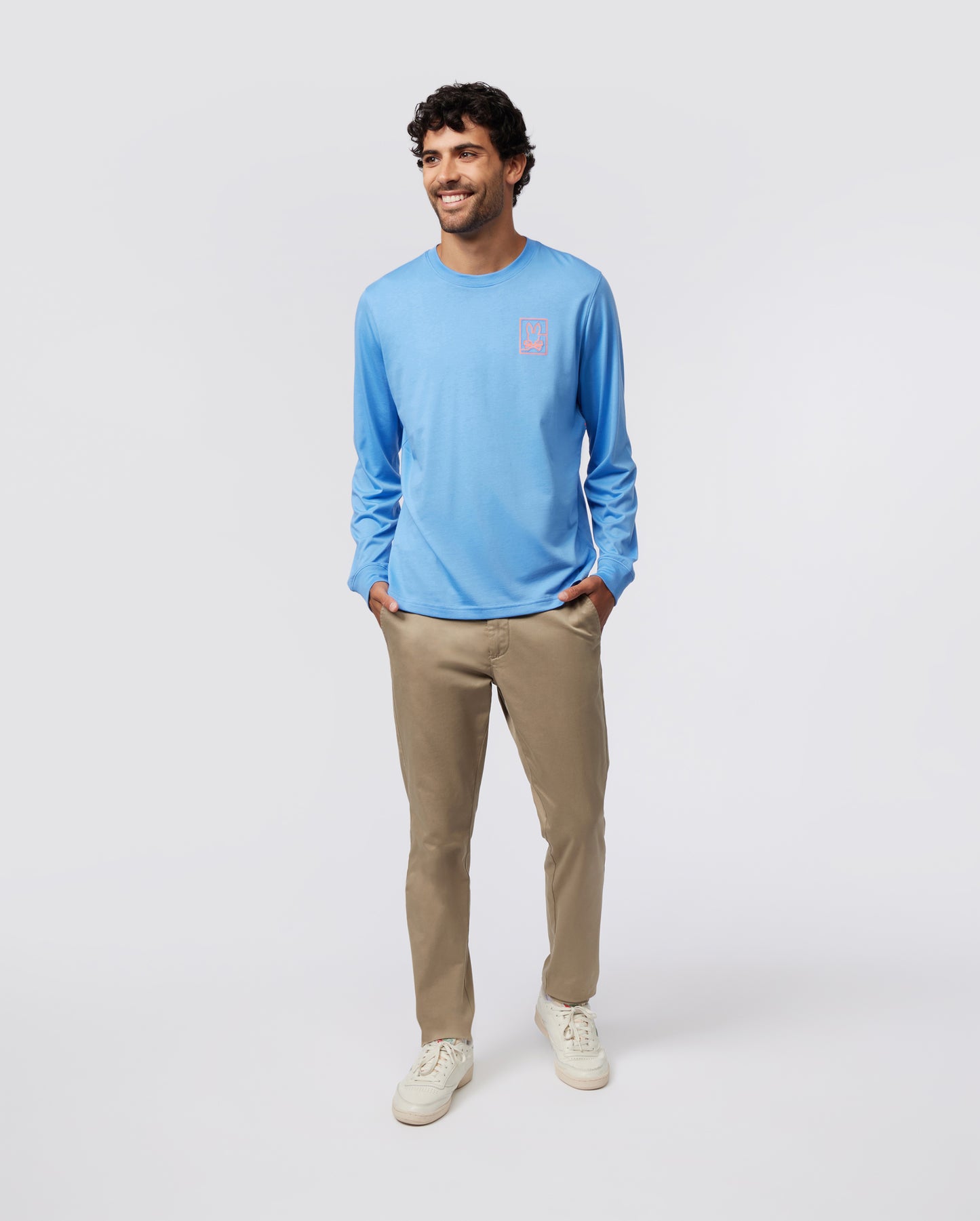 MENS CHESTER LONG SLEEVE EMBROIDERED GRAPHIC TEE - B6T374Z1PC