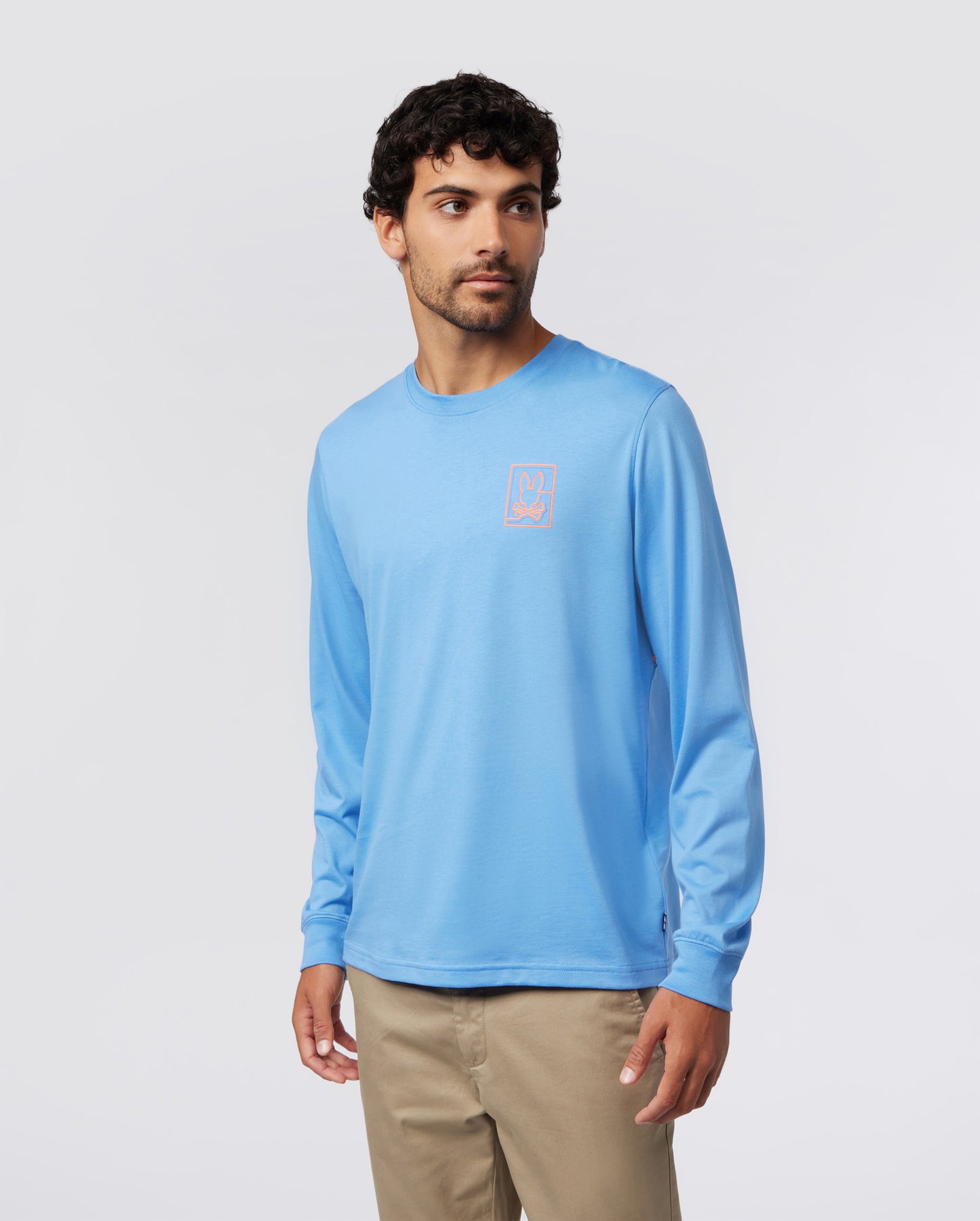 MENS CHESTER LONG SLEEVE EMBROIDERED GRAPHIC TEE - B6T374Z1PC