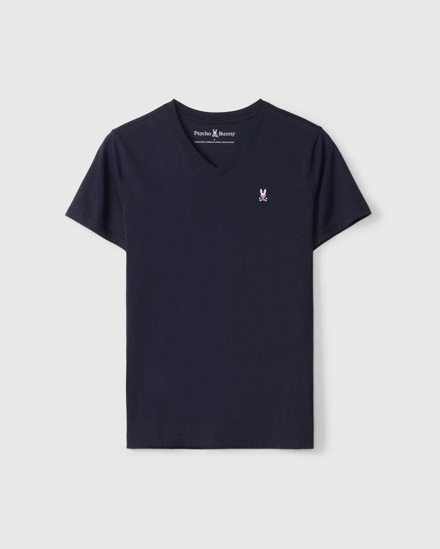 Psycho Bunny Men s V Neck Tee Navy XL
