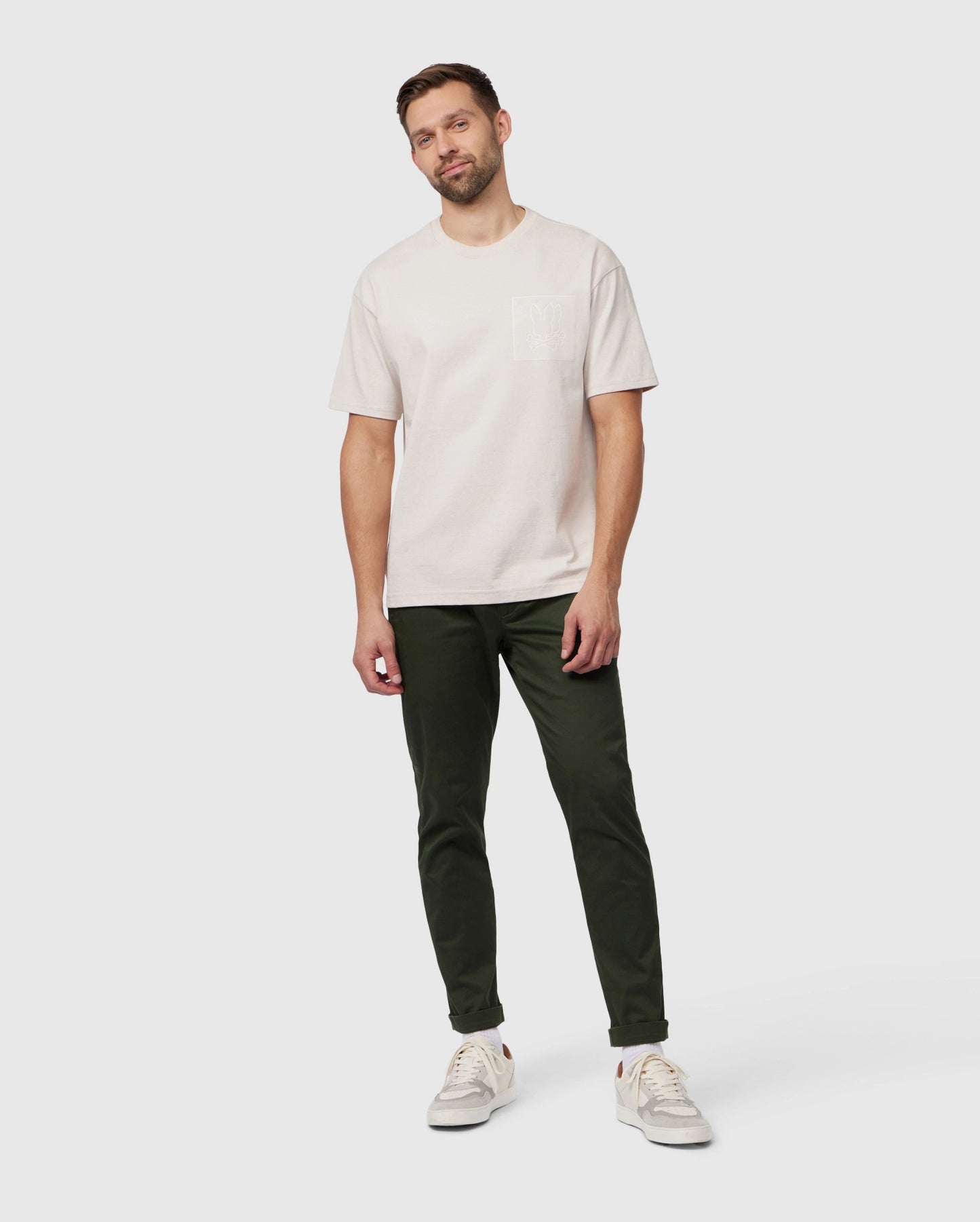MENS SACRAMENTO RUBBER EMBOSSED RELAXED FIT TEE - B6U622A2PC