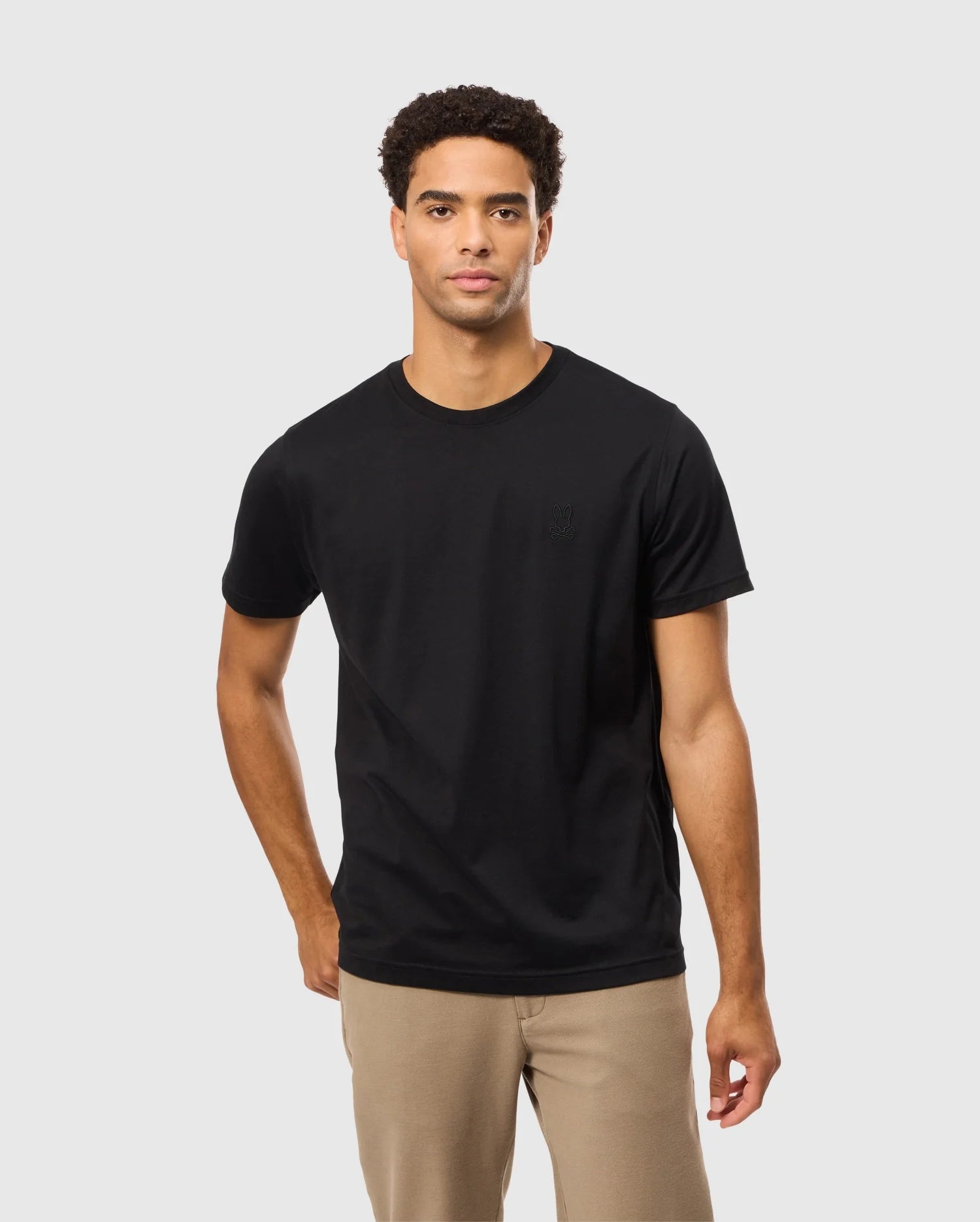 Mens Black James Premium Crew Neck Tee | Psycho Bunny Mens Black James Premium Crew Neck Tee | Psycho Bunny