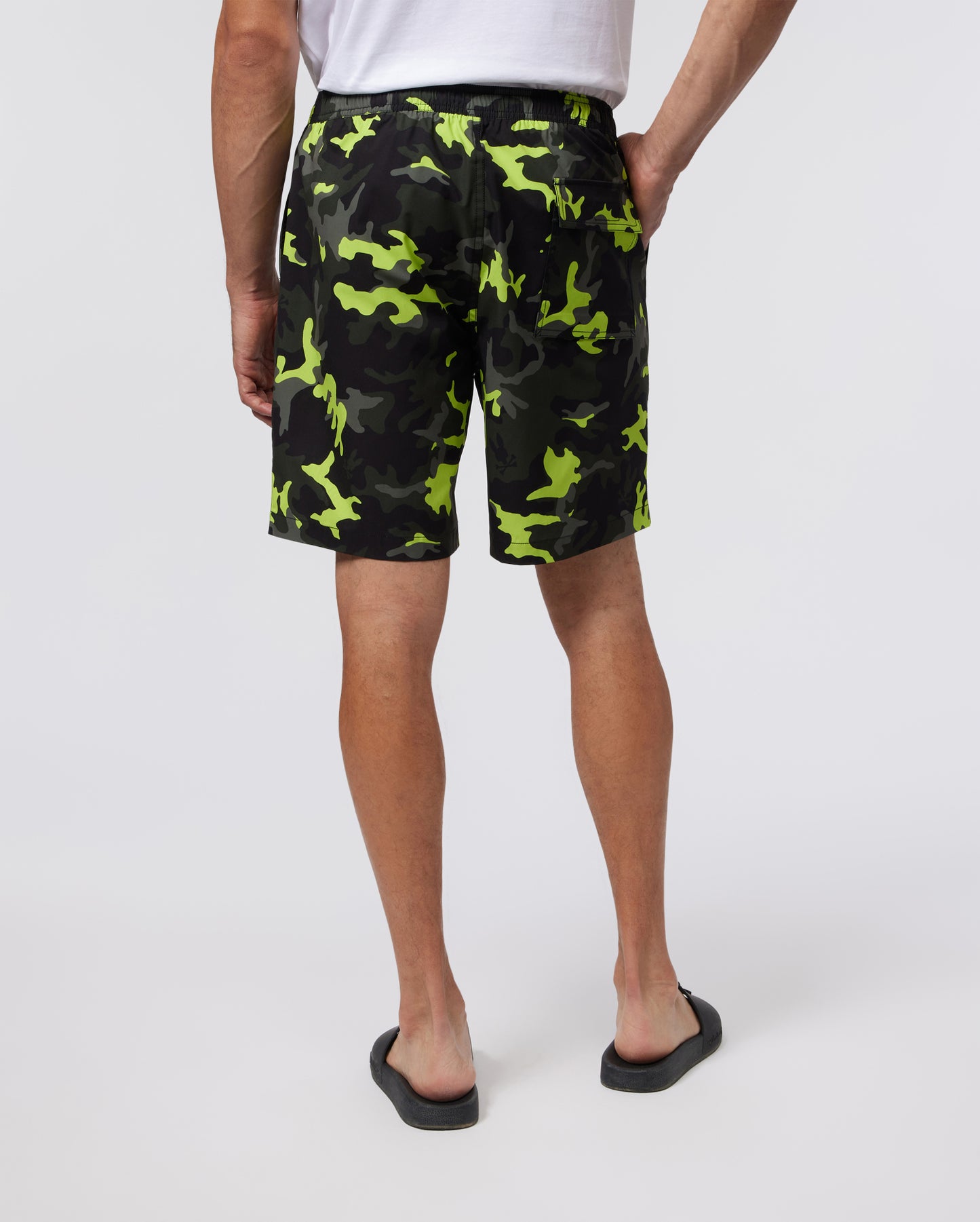 MENS PLANO CAMO PRINT LONG SWIM TRUNK - B6W376Z1PO