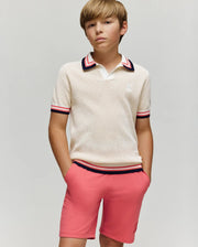 POLO EN TRICOT CARTER À COL JOHNNY, POUR ENFANT