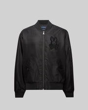 VESTE BOMBER DAVID, COUPE RELAXE, SATINÉE