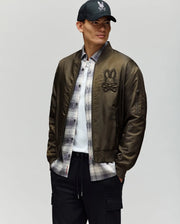 MENS DAVID OVERSIZED SATIN BOMBER - MO1100001