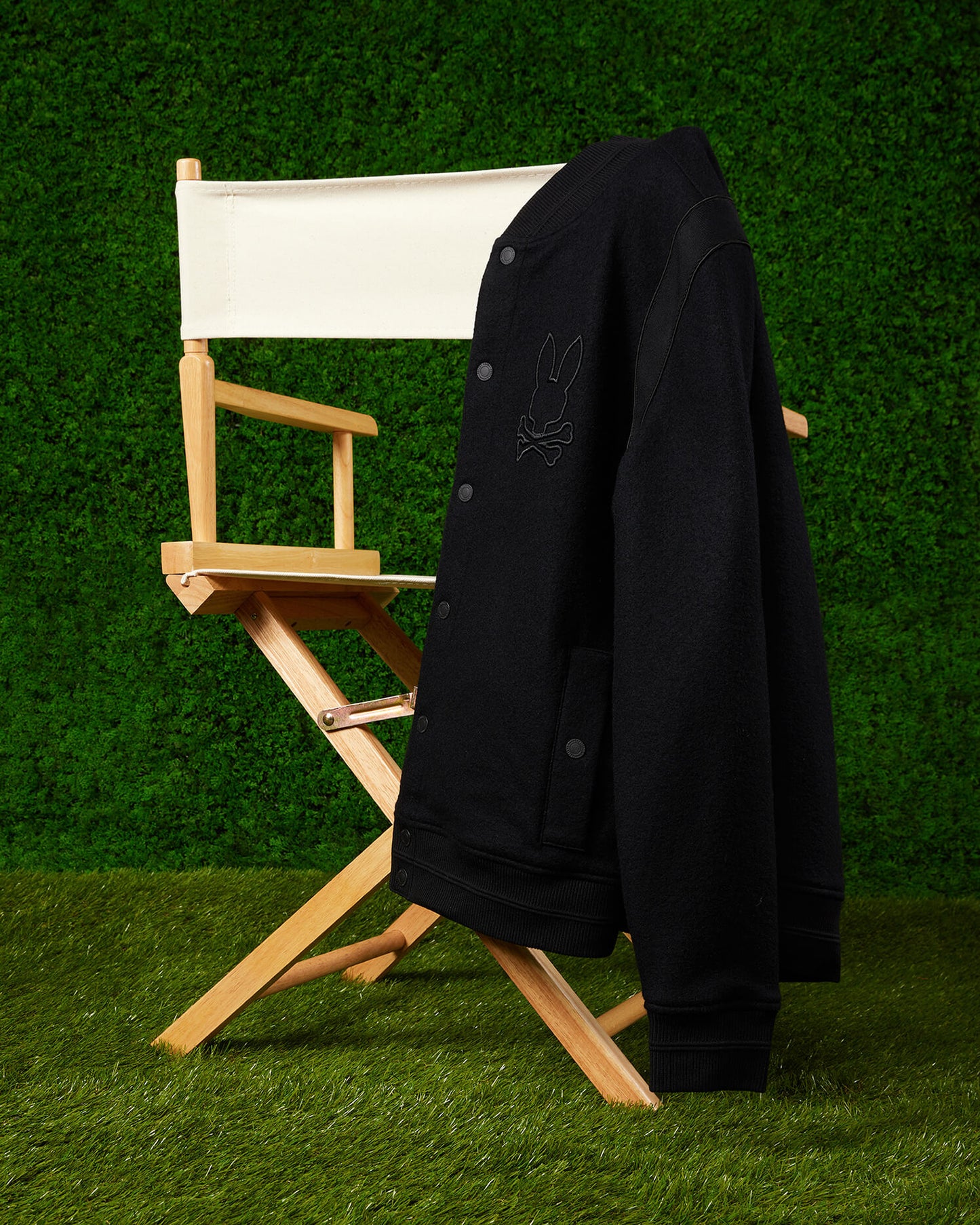 MENS OUTLINE KNIT BOMBER JACKET - B6J457Z1OW