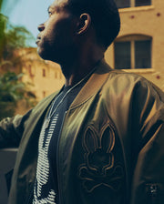 MENS DAVID OVERSIZED SATIN BOMBER - MO1100001