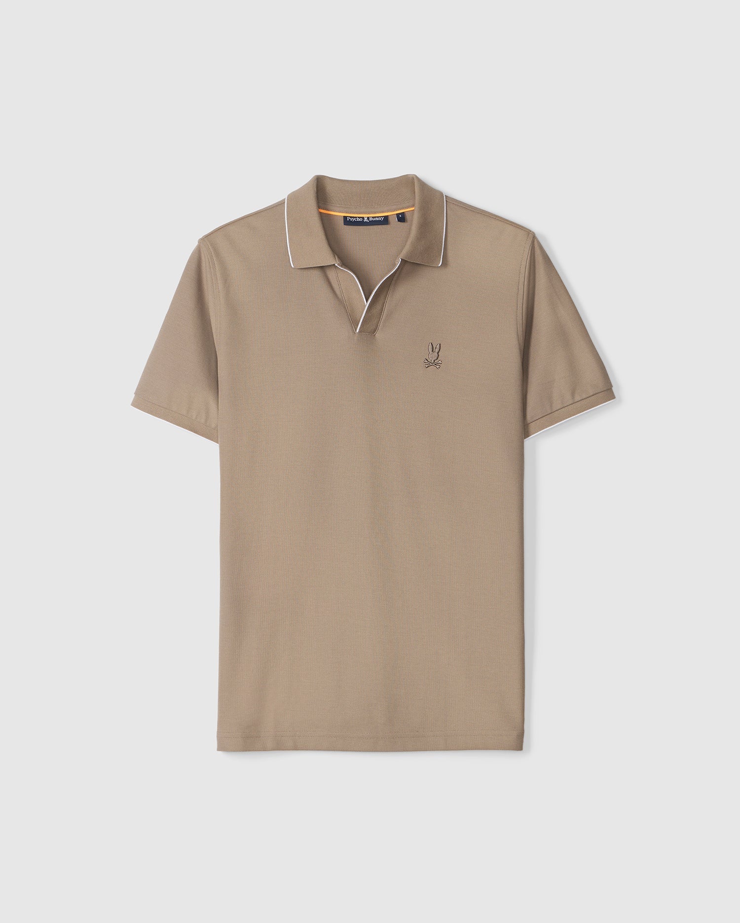 MENS BEIGE EAST HILLS JOHNNY COLLAR POLO PSYCHO BUNNY 238 ANTIQUE TAUPE XXL