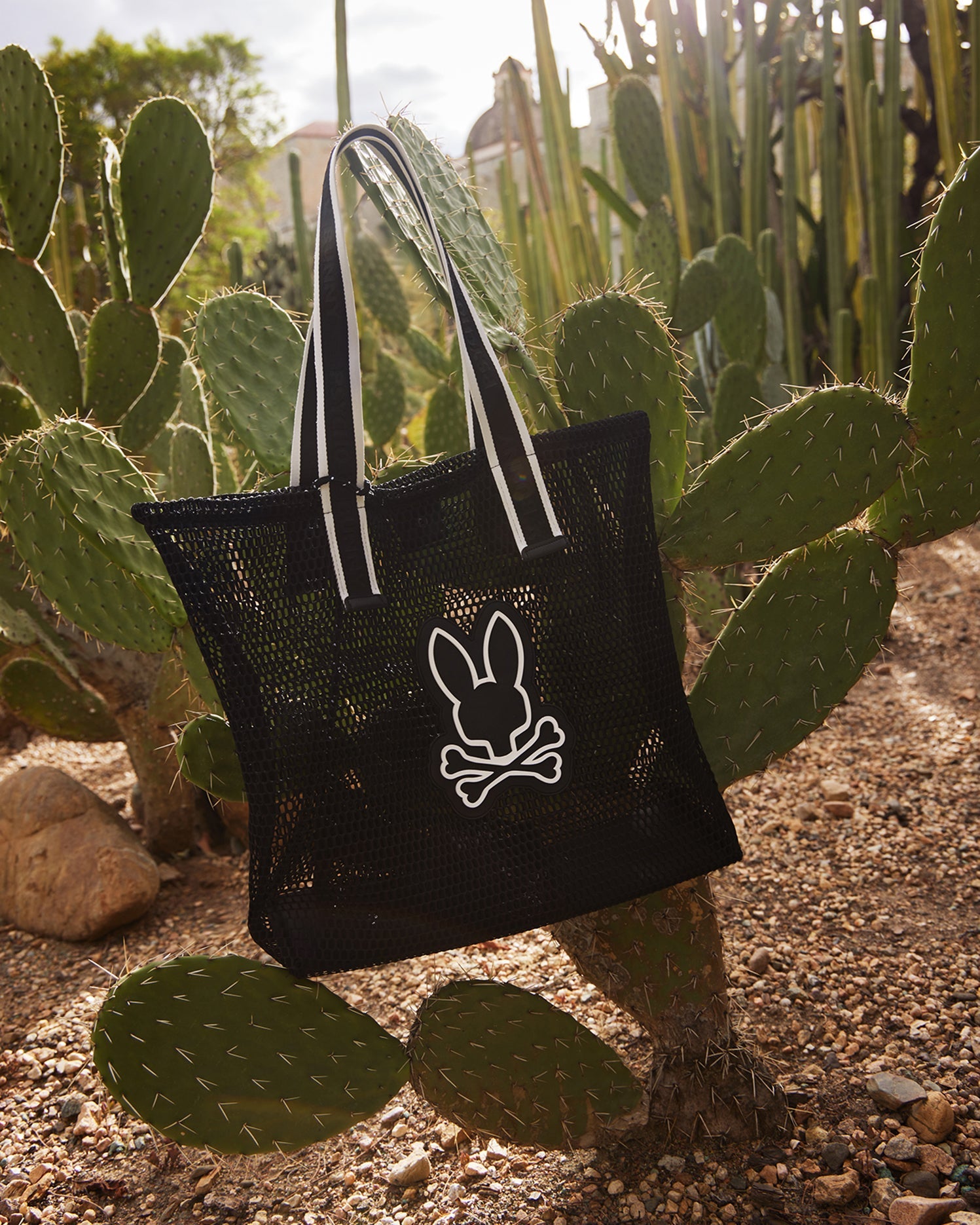 Men s Mesh Tote Bag 001 Black O S