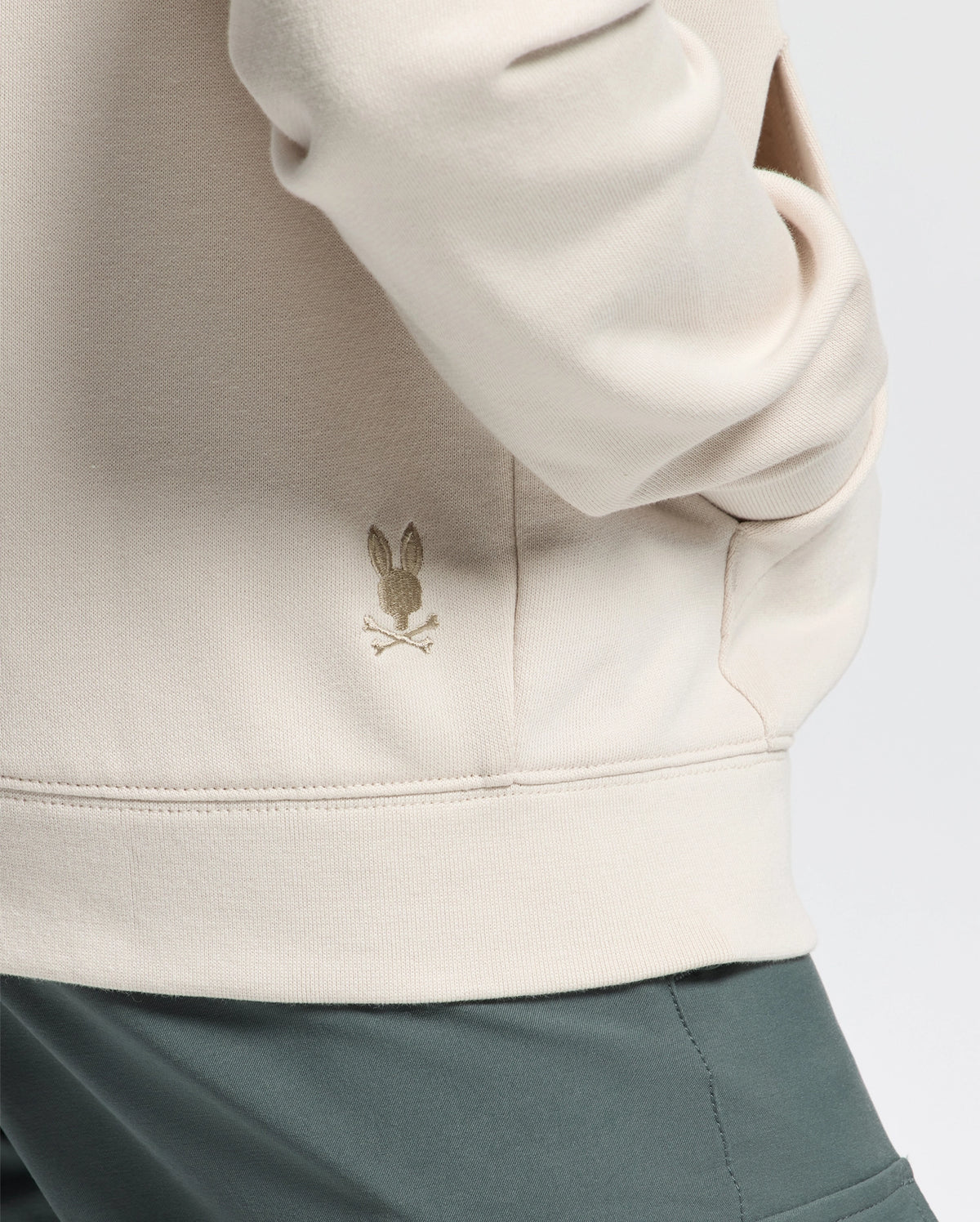 Kids | Kids' Nora Classic French Terry Hoodie in white by Psycho Bunny, featuring a cozy fit, minimalist design, and embroidered logo for a timeless, stylish look.