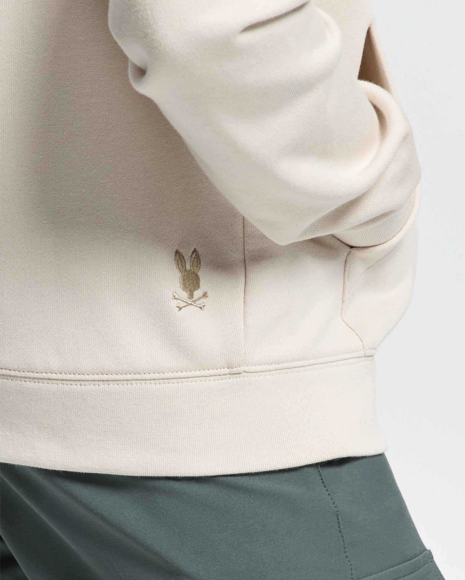 Kids | Kids' Nora Classic French Terry Hoodie in white by Psycho Bunny, featuring a cozy fit, minimalist design, and embroidered logo for a timeless, stylish look.