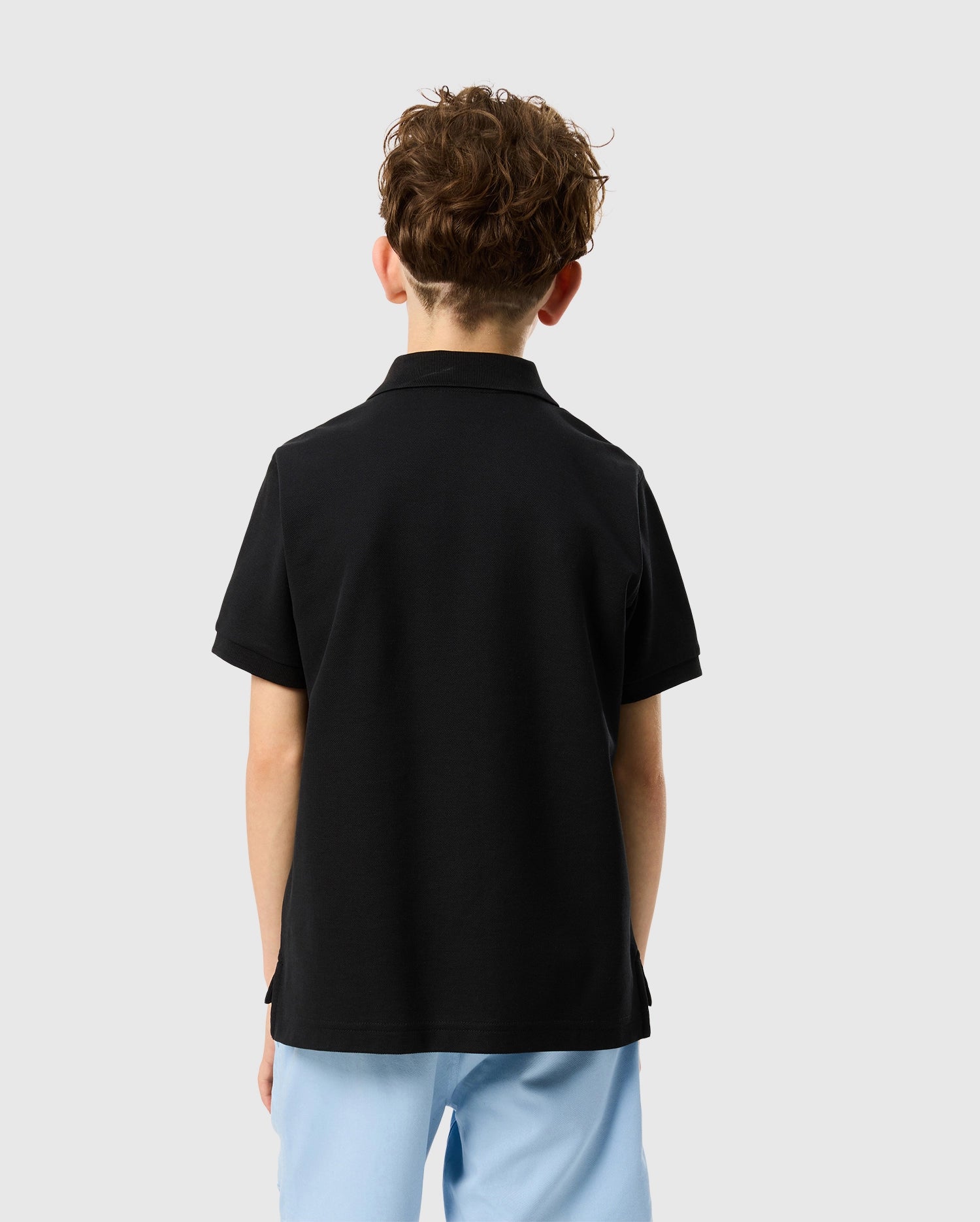 Black polo shirt for boys hot sale