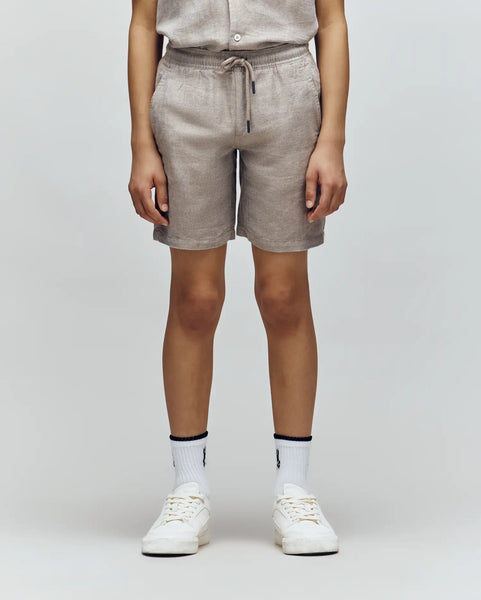 【PORTERNA】Henne towel shorts KIDS WINDCREST LINEN BLEND DRAWSTRING SHORT - B0R474C200