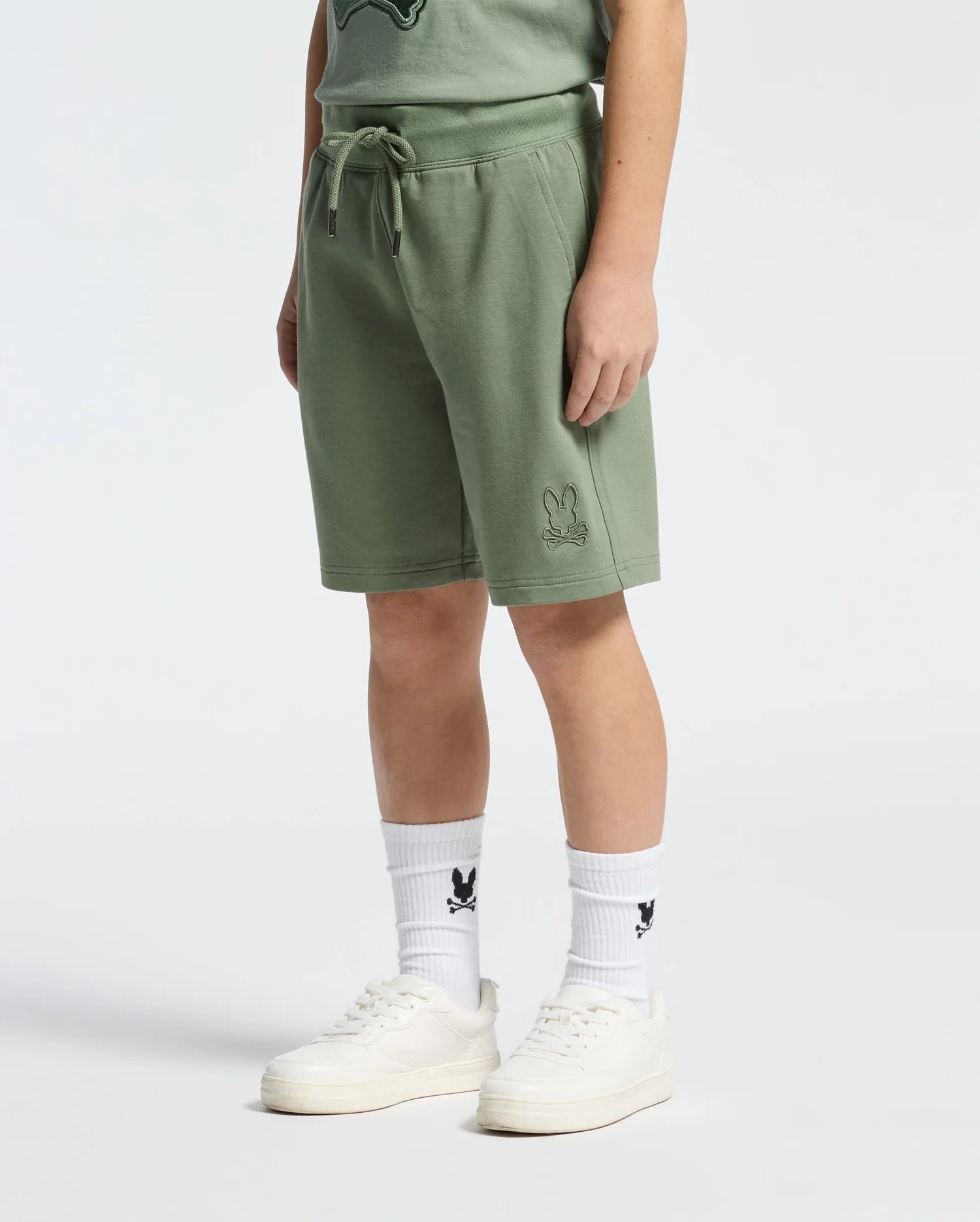 Kids | Kids' French terry sweatshorts with a soft feel, elastic waistband, and side pockets for comfort.