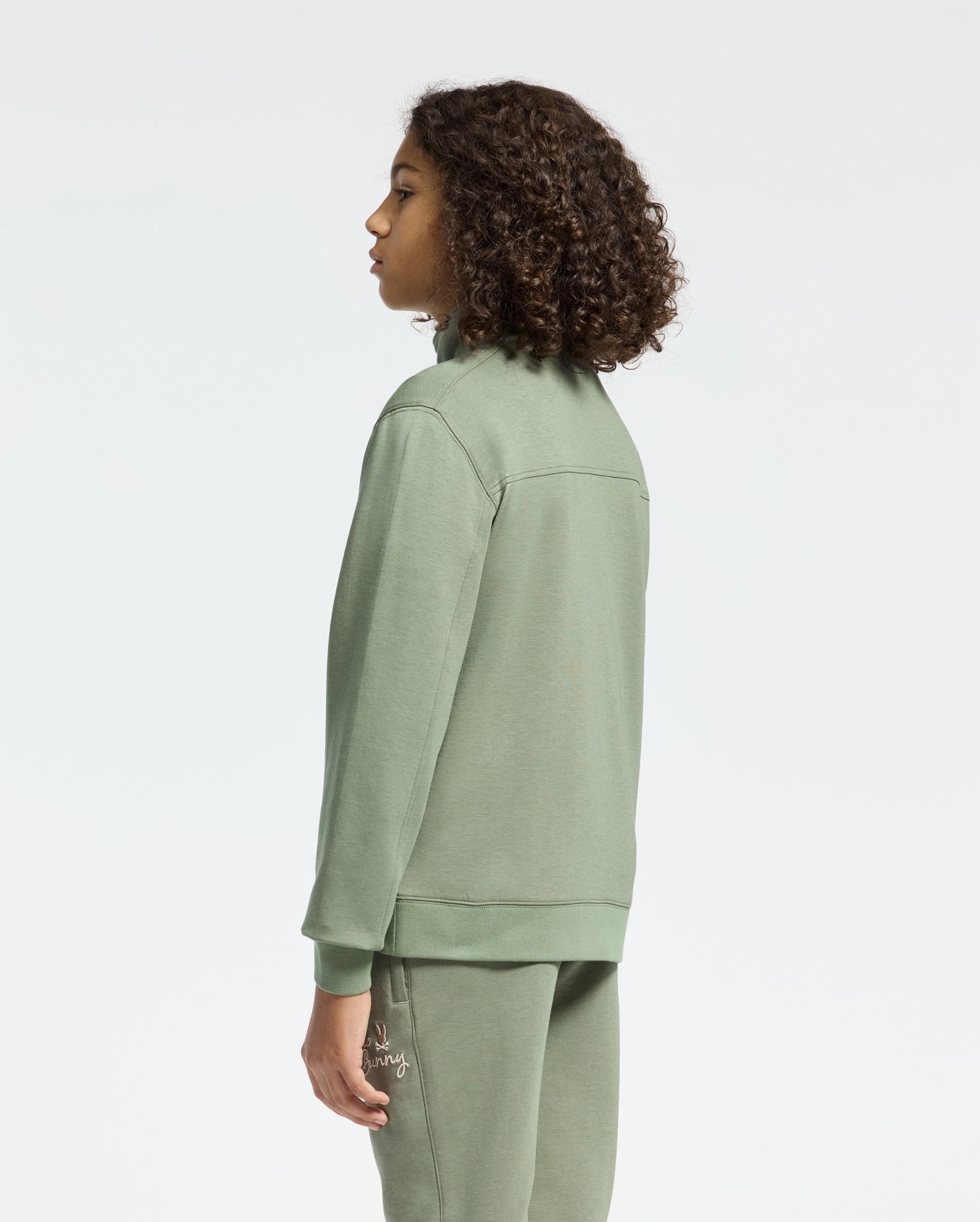 Kids | Kids' Desert 1/4 Mock Zip by Psycho Bunny, featuring a sleek design with an embroidered logo for a modern, stylish look.