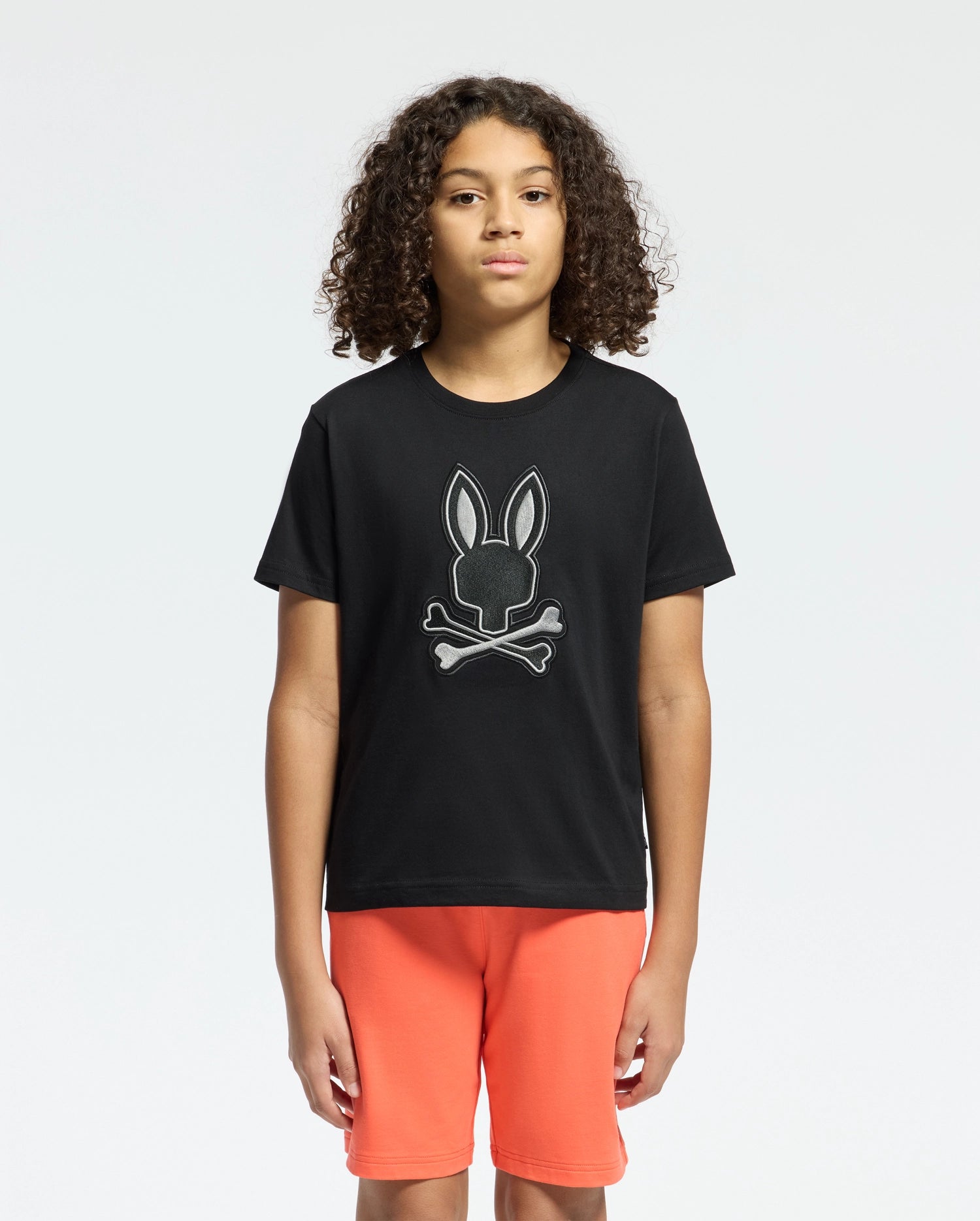 Kids | Kids' New Castle Embroidered Graphic Tee by Psycho Bunny, featuring a bold embroidered logo on soft cotton for a stylish and comfortable fit.