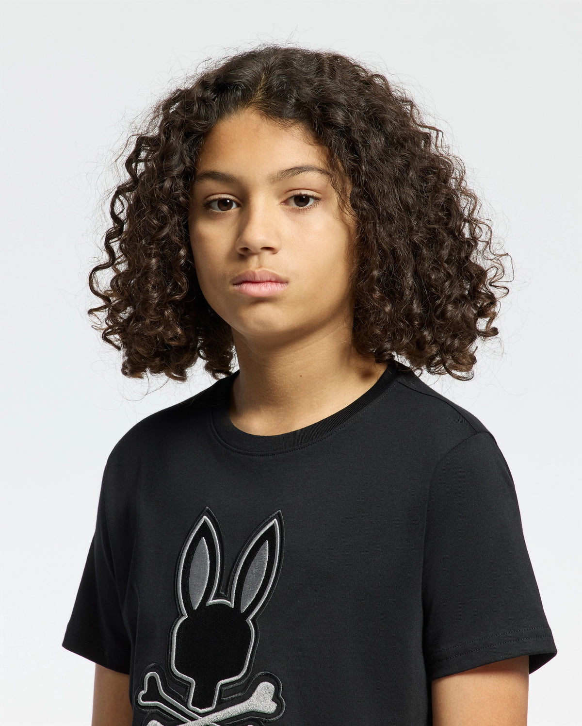 Kids | Kids' New Castle Embroidered Graphic Tee by Psycho Bunny, featuring a bold embroidered logo on soft cotton for a stylish and comfortable fit.