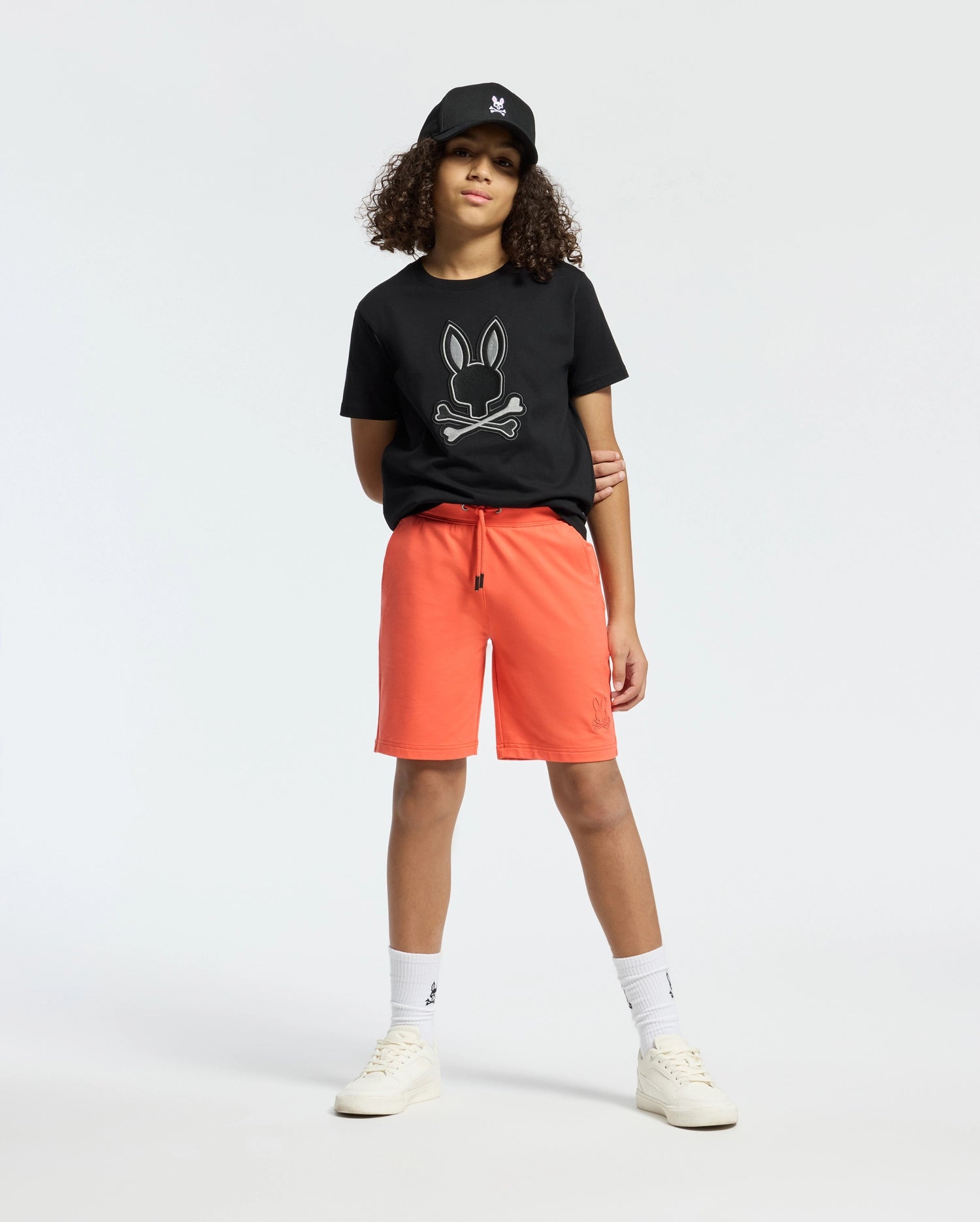 Kids | Kids' New Castle Embroidered Graphic Tee by Psycho Bunny, featuring a bold embroidered logo on soft cotton for a stylish and comfortable fit.