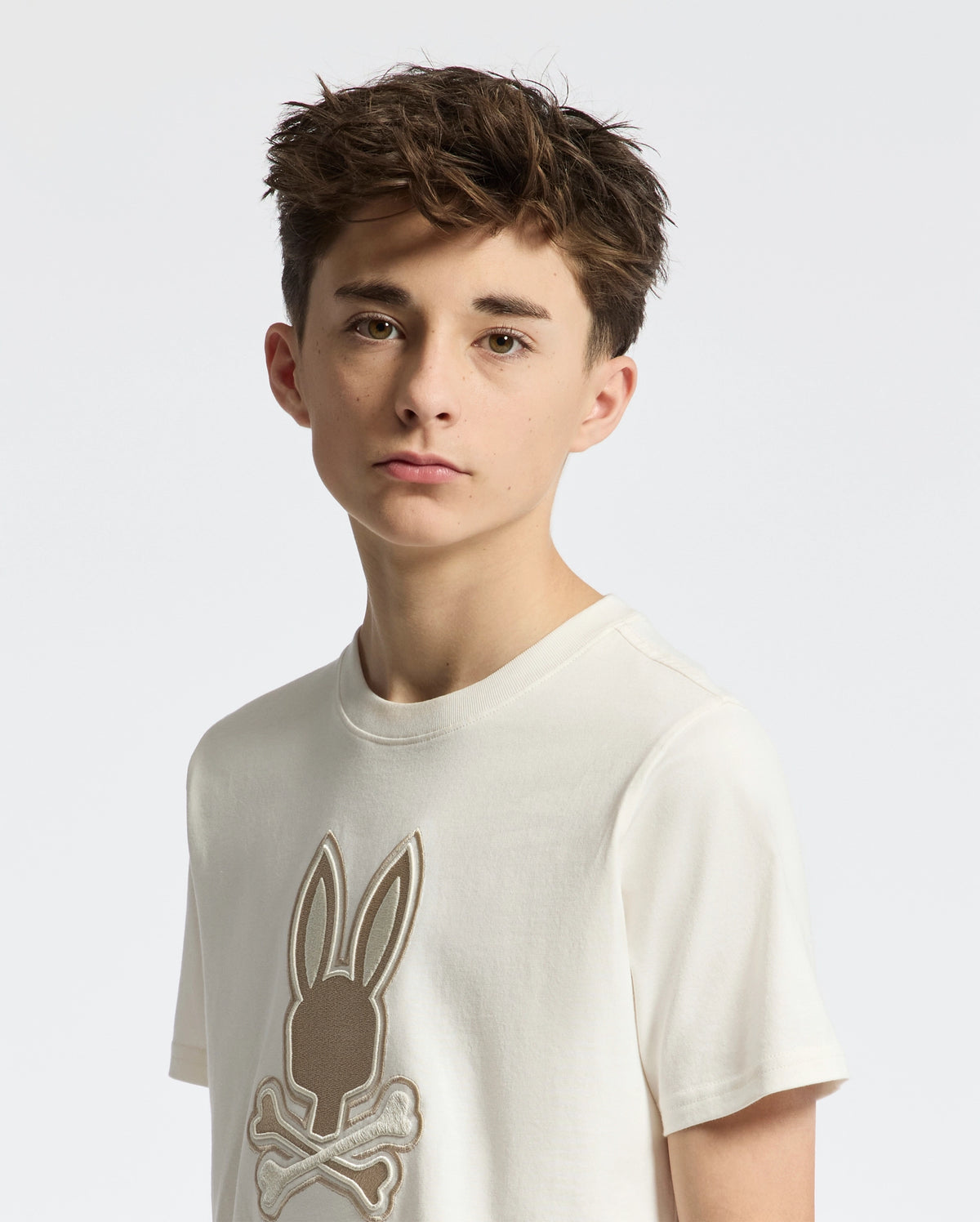 Teen | Kids' New Castle Embroidered Graphic Tee by Psycho Bunny, featuring a bold embroidered logo on soft cotton for a stylish and comfortable fit.