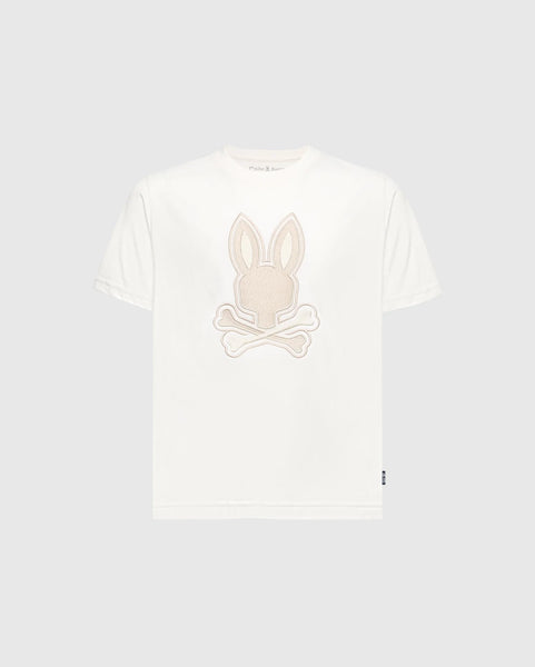 Kids White New Castle Embroidered Graphic Tee | Psycho Bunny