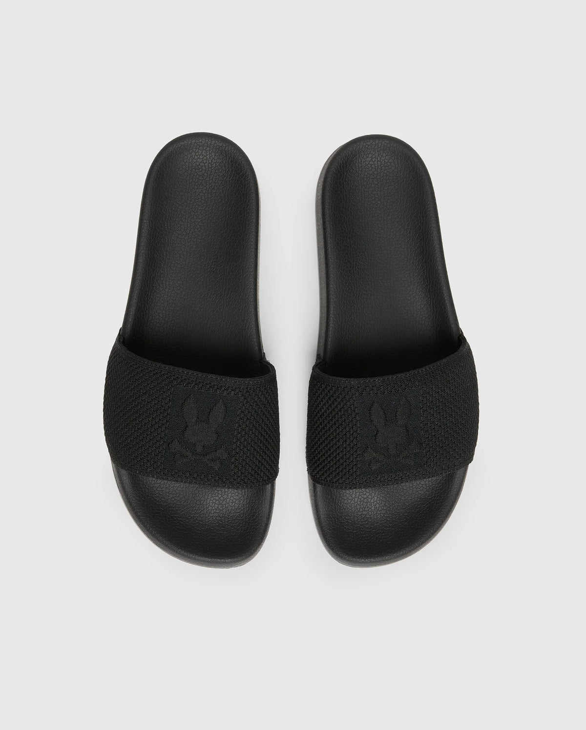 Mens Black Knit Slides | Psycho Bunny
