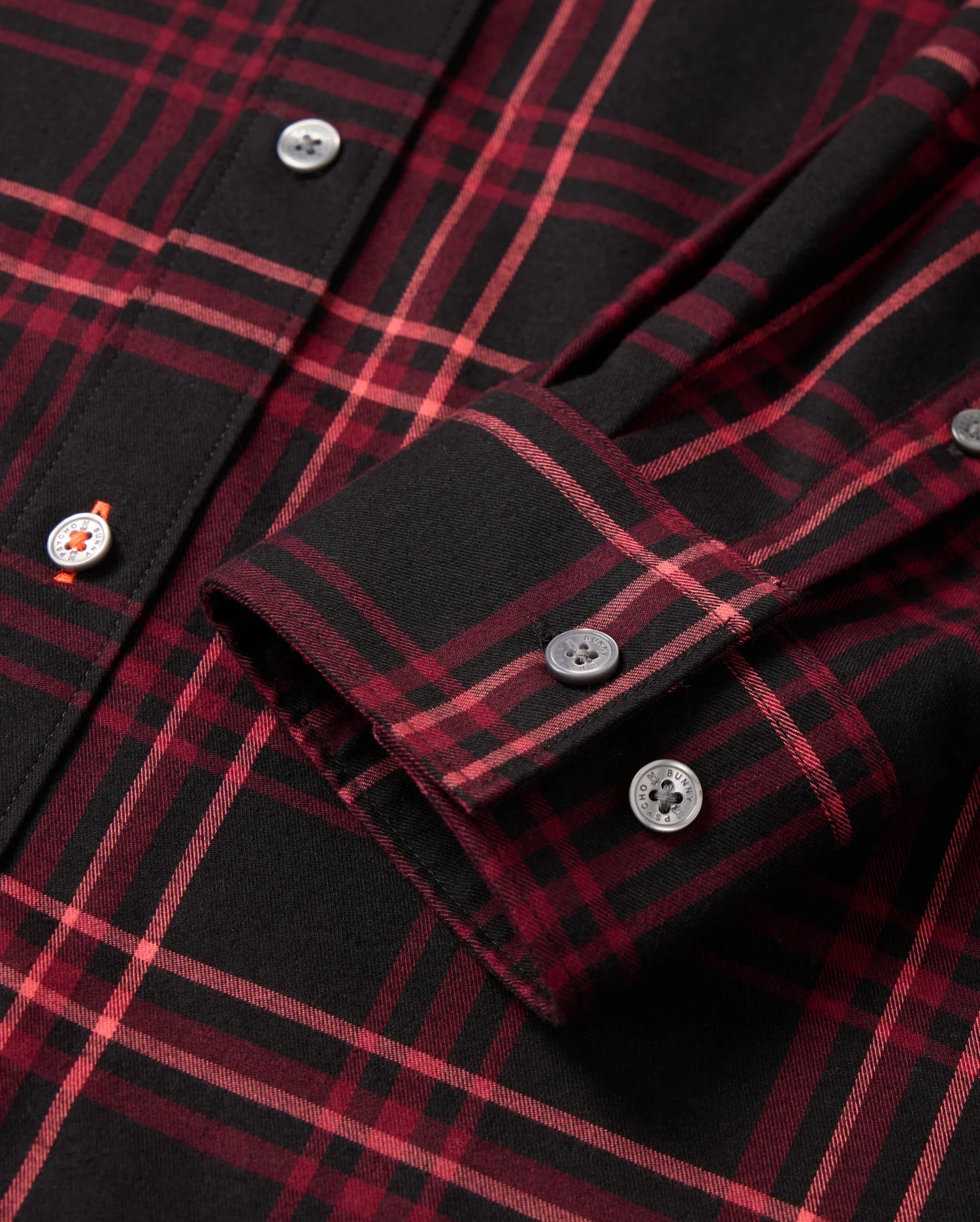 MENS BLACK HAYES PLAID LONG SLEEVE SHIRT | PSYCHO BUNNY