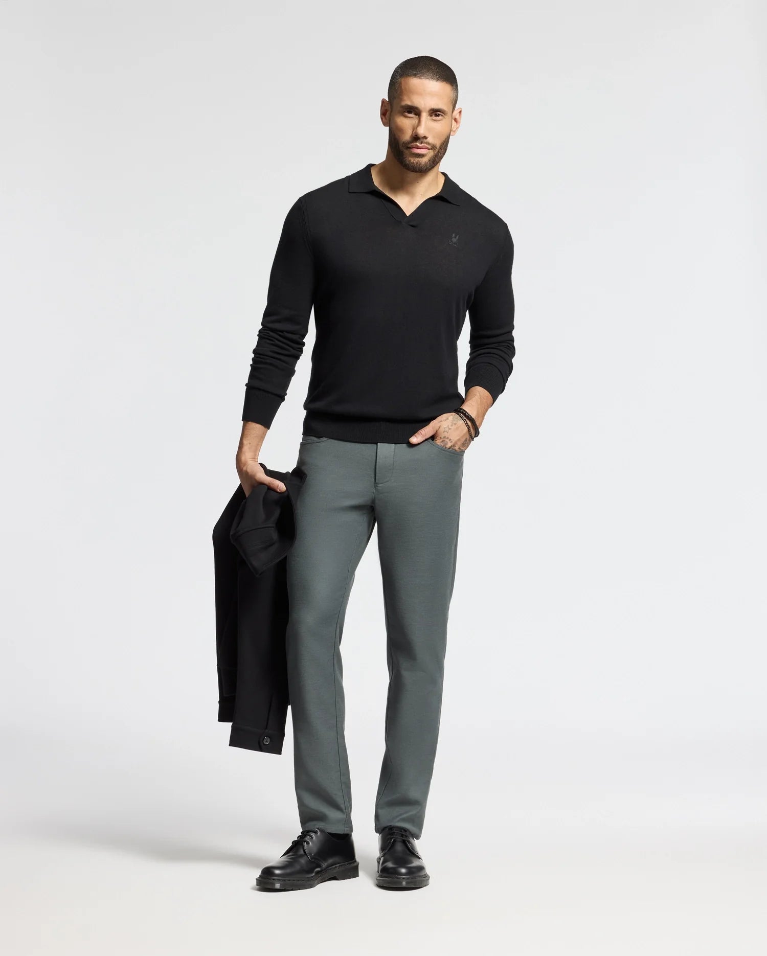 Sweater with collar for men store