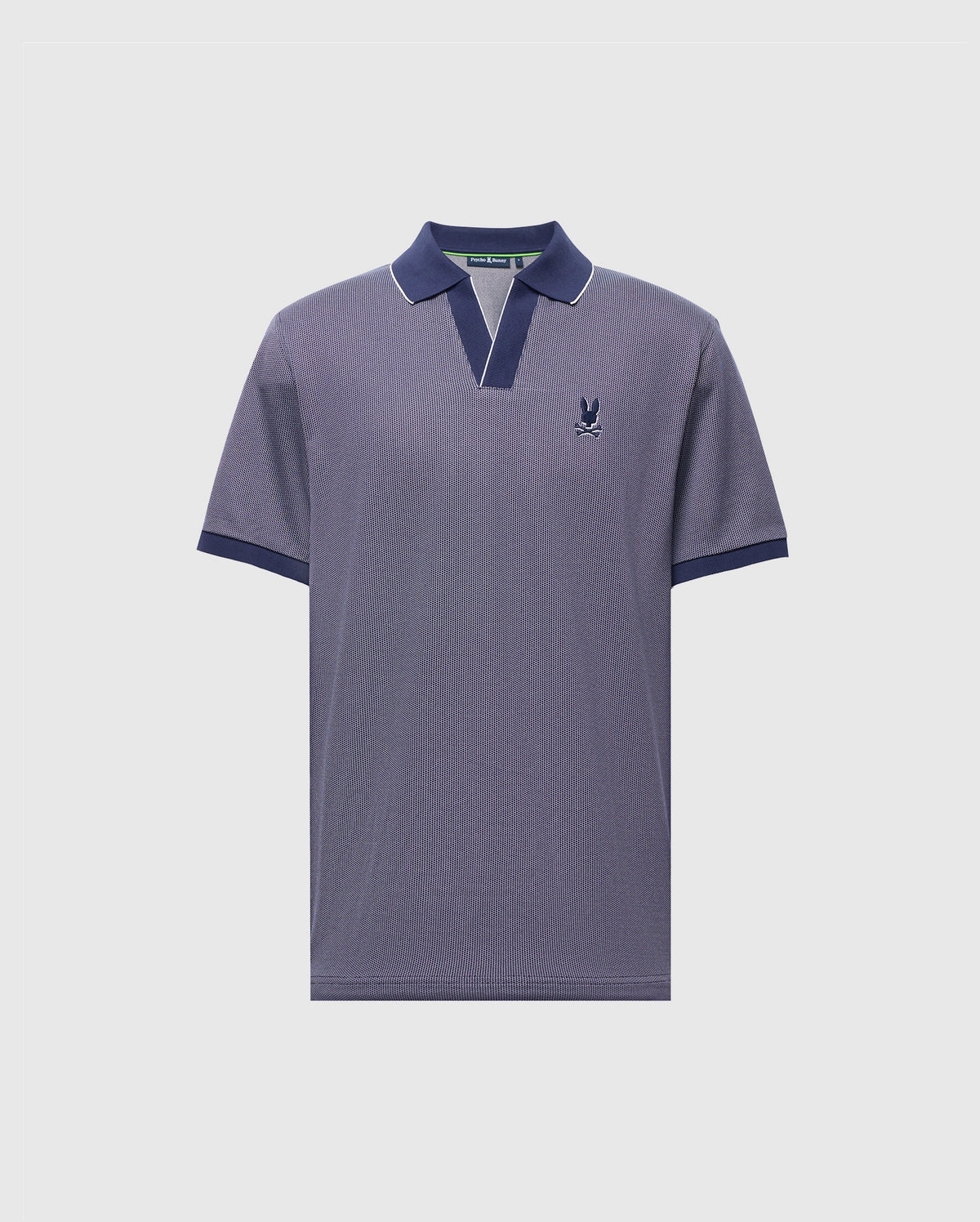 Boody Men’s Classic Polo Shirtとメンズクルーネック Mens Blue Mackay Jacquard Johnny Collar Polo | Psycho Bunny