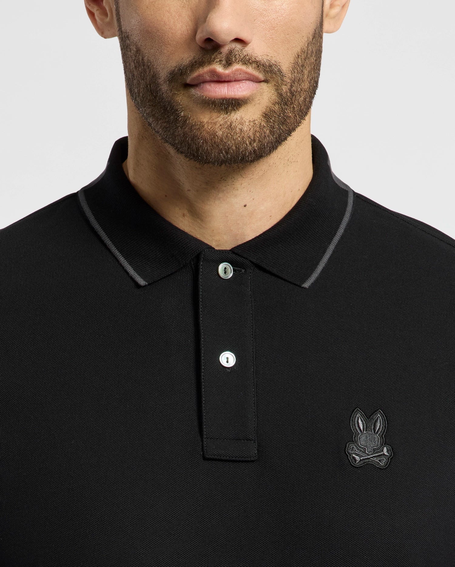 Mens Black New Castle Pique Polo | Psycho Bunny